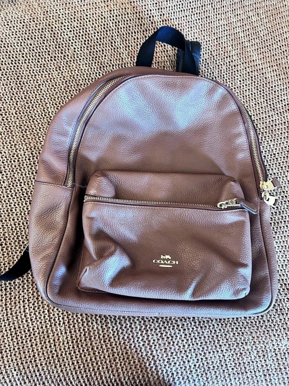 Coach Campus Backpack in Refined Pebble Leather Brown